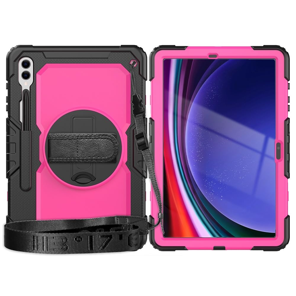 Custodia protettiva per tablet PC compatibile con Samsung Galaxy Tab S9 Plus da 12,4 pollici modello 2023 (SM-X810/X816/X818), custodia resistente antiurto in TPU, custodia protettiva W pellicola