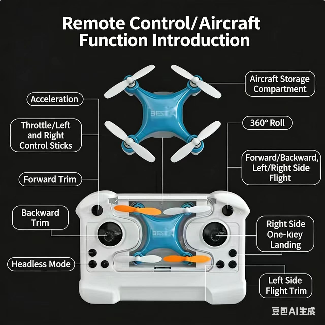 Mini Drone for Kids, Indoor Portable Nano Quadcopter with Altitude Hold, LED Lights, 3D Flips, Easy to Fly Toy Gift for Boys Girls