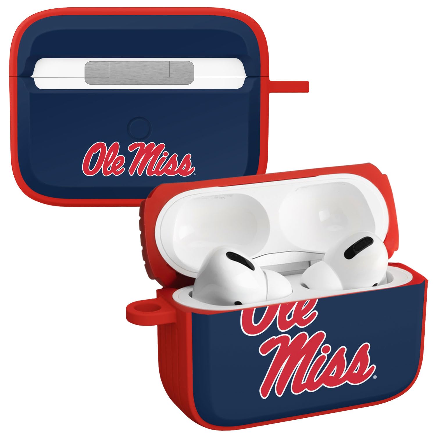 AFFINITY BANDS Mississippi Ole Miss Rebels HDX Case Cover Compatible with Apple AirPods Pro 1 & 2 (Classic)