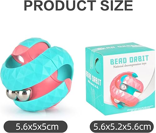 Miniatura 5 de 2CPS - Juguete giratorio de dedo de pinball de pista juguete de bola de órbita juguete giratorio de cubo de cuentas novedoso pista cubo infinito
