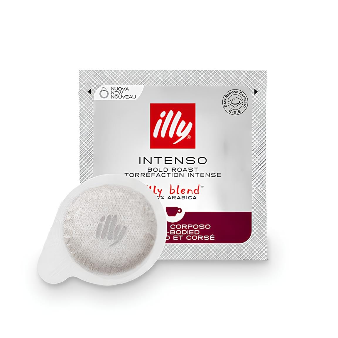ILLY Auswahl von 72 Kaffeepads | Verkostung von 4 Boxen mit 18 ESE-Pads, Einzeldosis, Intensive und klassische Röstung