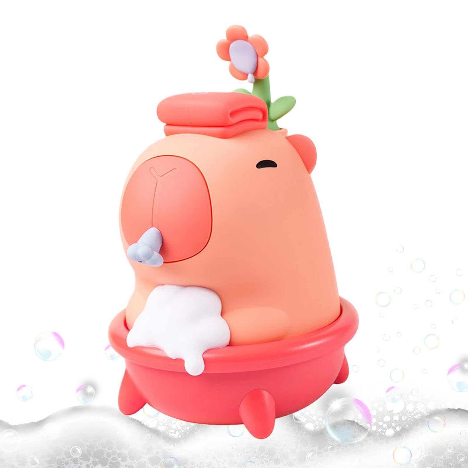 Dispenser Automatico Sapone Per Mani Ricaricabile a Forma di Capibara | Erogatore Senza Contatto per Bagnoschiuma Per Appartamento Camera Bagno Lavello Docciaschiuma Shampoo