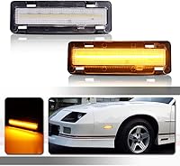 Vista 1 de para 1982-1992 Pontiac Firebird, 1982-1992 Chevy Camaro Luz de Marcador Lateral del Parachoques Delantero, Señal de Giro, Luz LED Ámbar, Lente