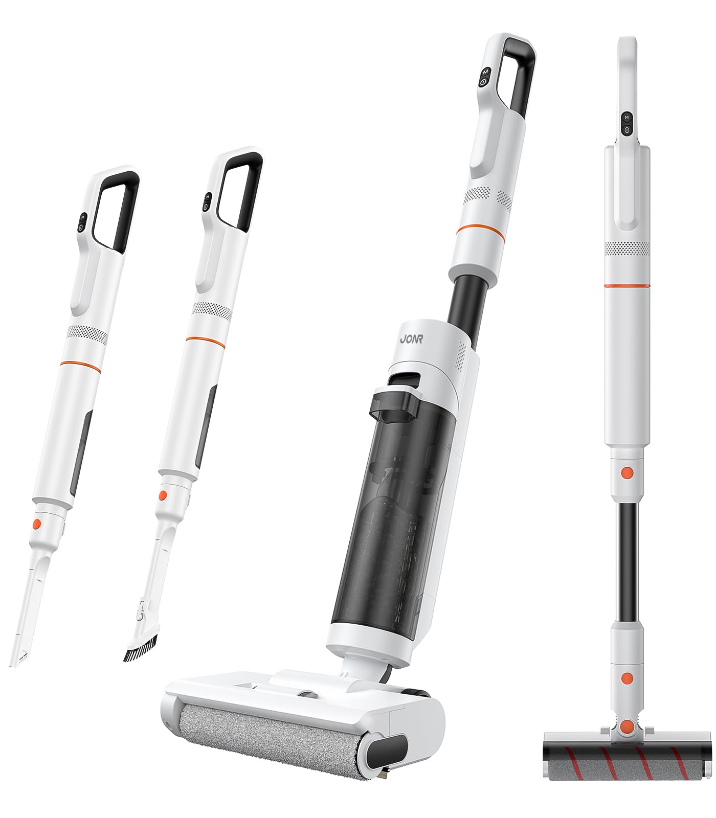 JONR ED20 Pro Cordless Wet Dry Vacuum Cleaner, 4-in-1 Cordless Vacuum for Multi-Surface, Self-Cleaning and Automatic Drying with One Click, Powerful 17000Pa Suction Floor Cleaner