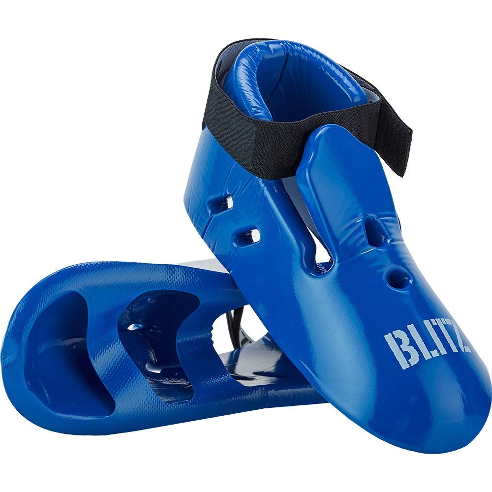 Blitz Dipped Foam Foot Guards - Blue - Medium