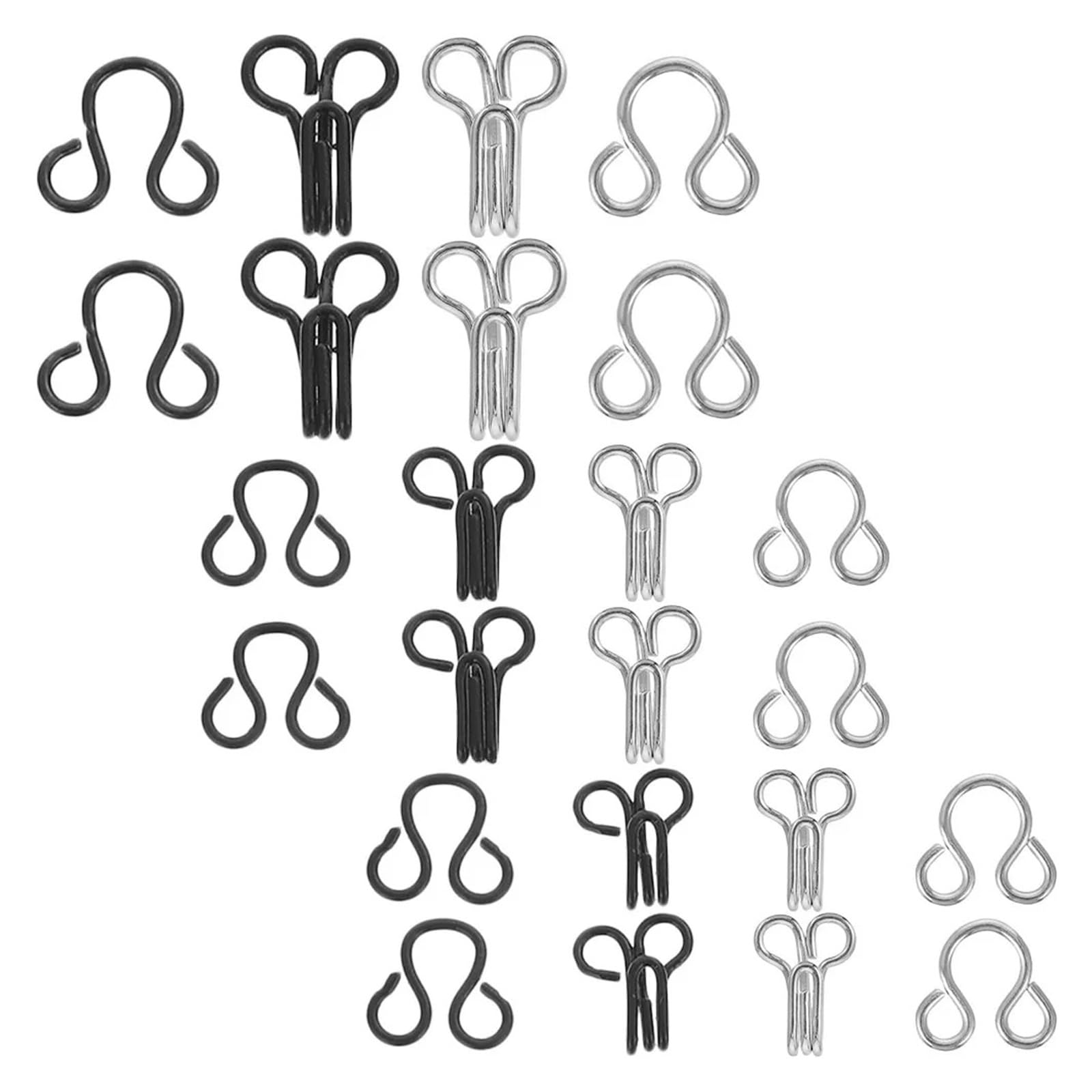 220 juegos de ganchos costura latón con cierre ojos Para Hogar | Hebillas de fijación de gancho for ropa for sujetador, vestido, falda, pantalones, suministros de costura DIY