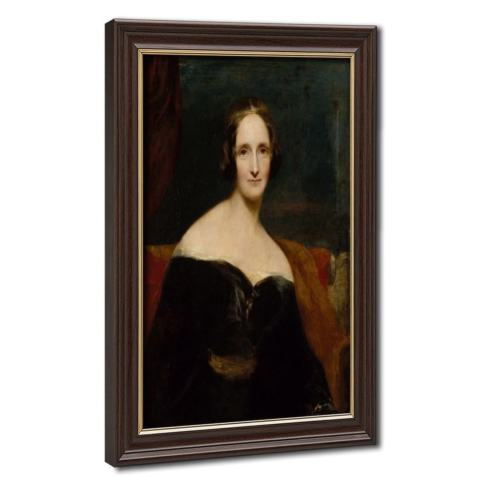WCYB Mary Shelley Portrait Posters Prints Canvas Deco Paintings Wall Art Hangable Frame 8" L X 12" W