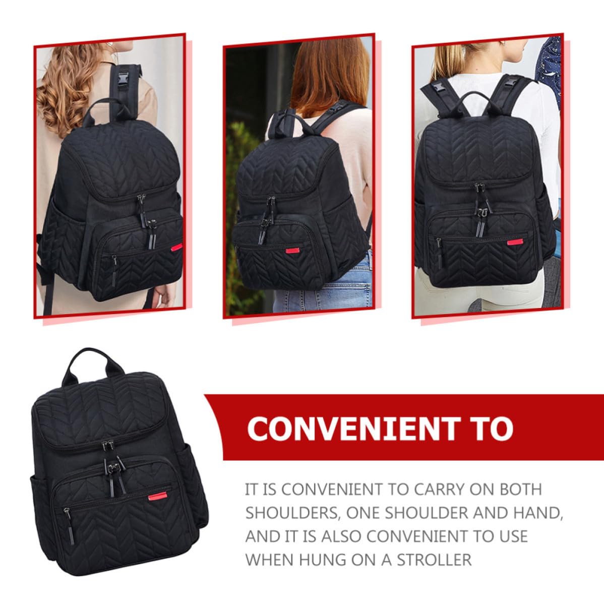 Bolsa de Pañales Mochila para Exteriores Gran Capacidad Decoracion Colegio