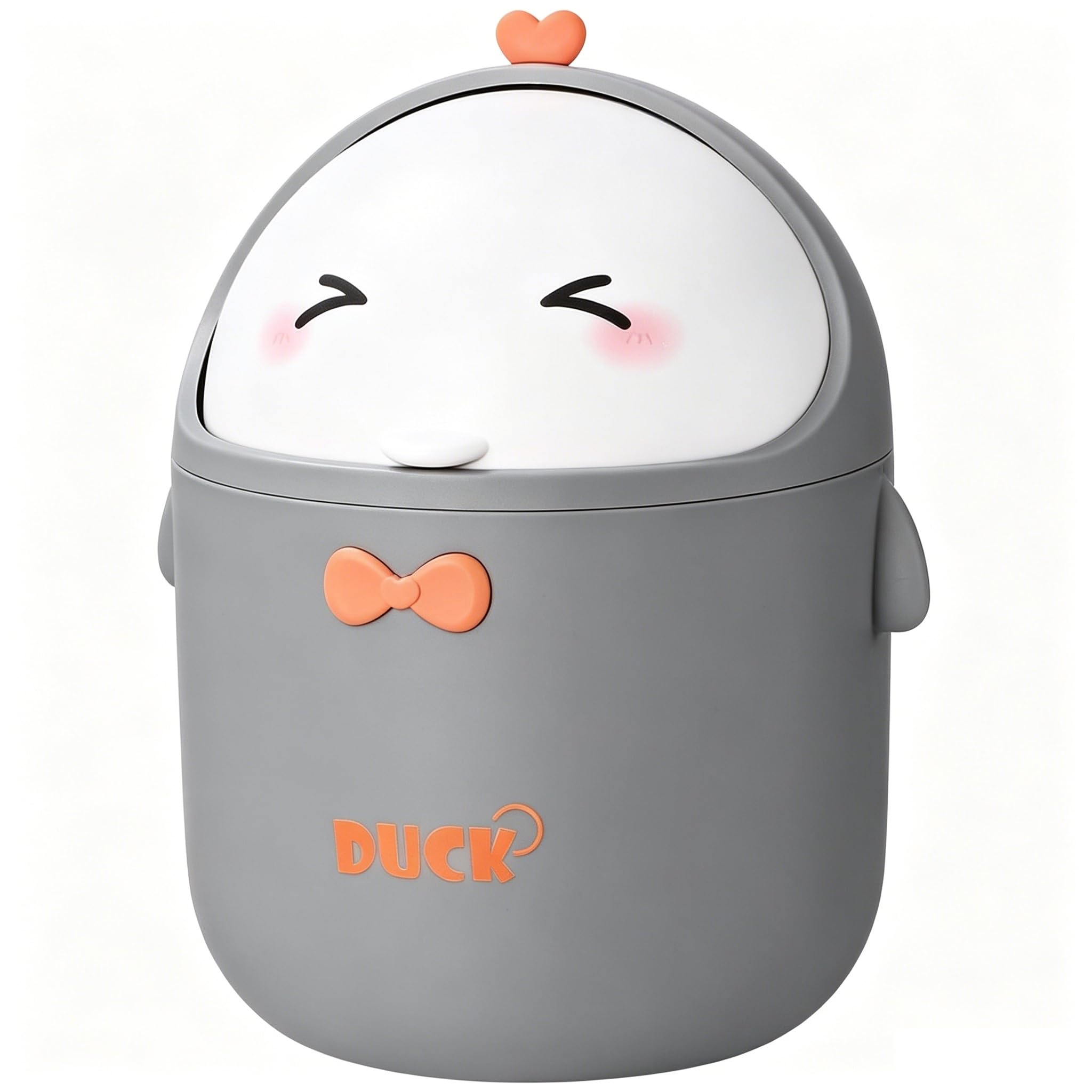 Azyvum Mini TischmüLleimer mit Deckel, Süße Cartoon Tisch Mülleimer, Cute Papierkorb Klein, Kawaii Deko, Aufbewahrungsbox, für BüRos, Kinderzimmer, Schminktisch, Wohnzimmer - F