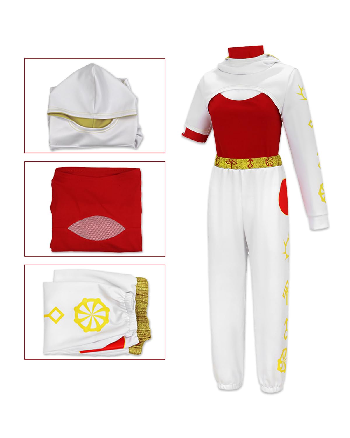 CR ROLECOS Nova Zombies 4 Costume for Adult Nove Shool Uniform Cheerleading Costume Halloween Dress Up Top Shirt Pants 3pcs Set M - Image 3