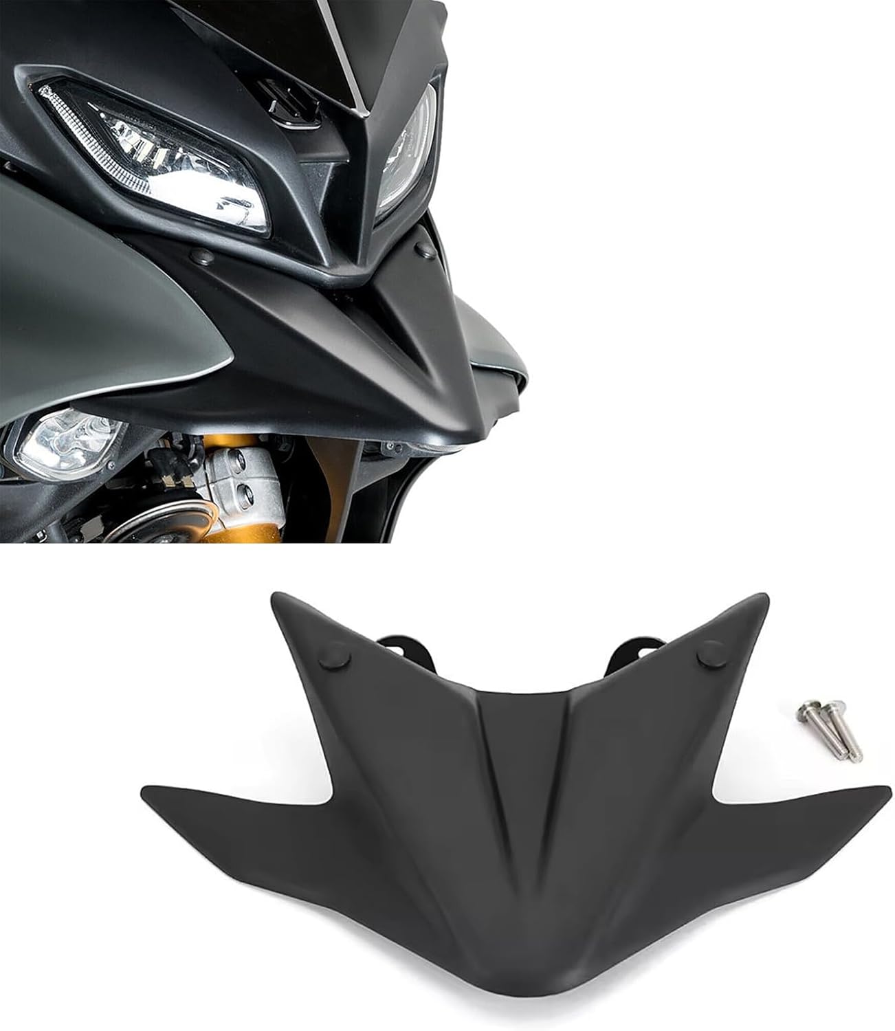 Motocycle Fairing Fits for Yamaha Tracer9 Accessories Tracer 9 GT 2021-2024 Front Extension Beak Arrows Covers Wheel Extender Cover (Black)