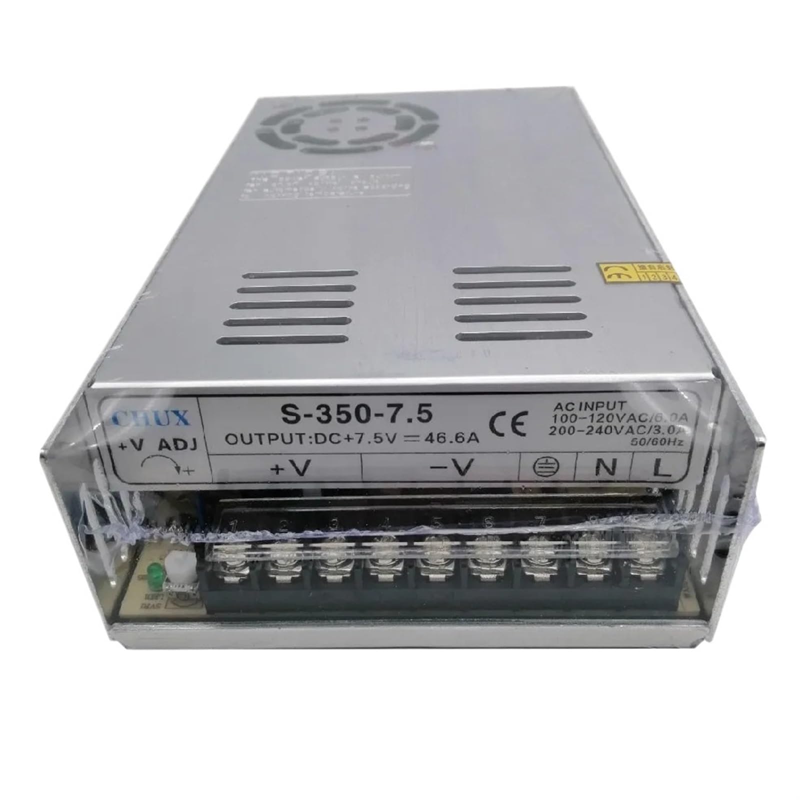 Alimentation LED 7.5V tension stable et continue boîtier de précision S-350W-7.5V
