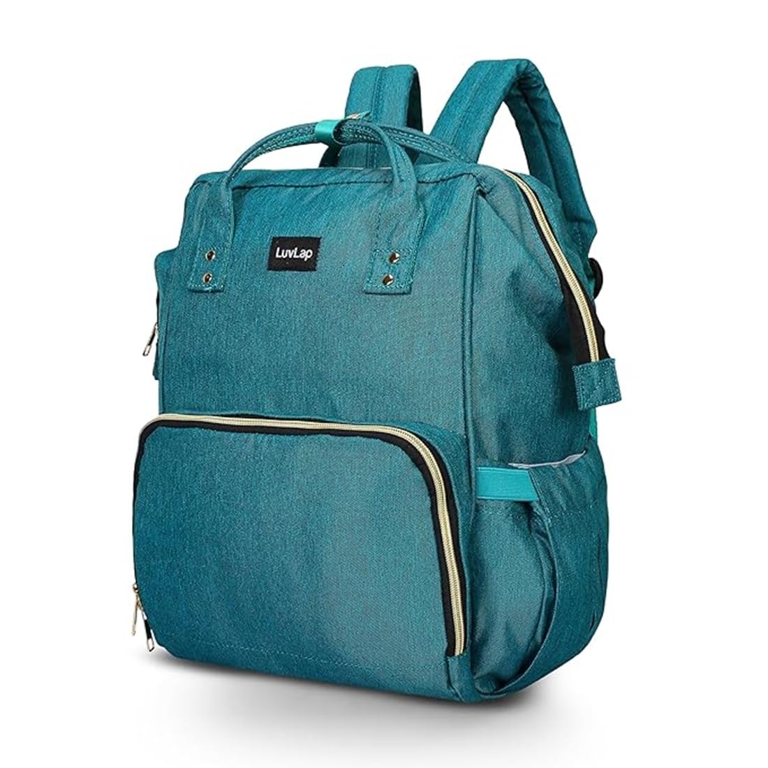 LUVLAP Lily Multifunctional Waterproof Diaper Bag for Mothers for Travel, Mother Travelling Bag, Backpack Cum Tote bag for Mothers, Large storage capacity with 15 pockets (Green)