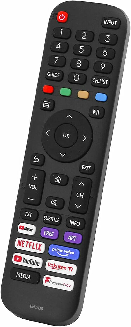 AULCMEET EN2A30 sub EN2G30H EN2Q30H EN2F30H EN2AG30H Replace Remote fit for Hisense 55A7360F 55AE7200F 55AE7210F 55AE7230F 55AE7250F 55A7300FTUK 55A7320FTUK 55AE7200FTUK 55AE7210FTUK