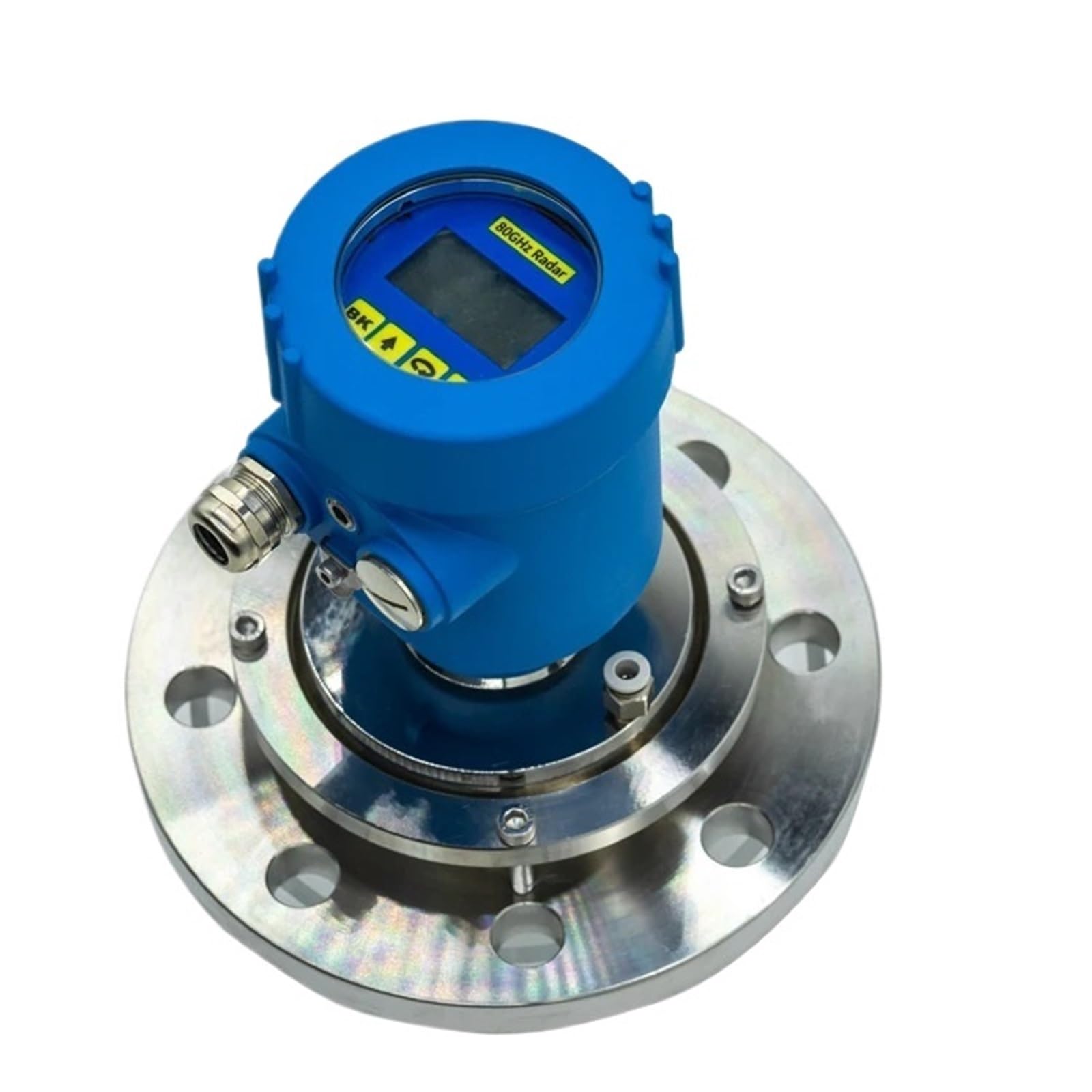 QfUxYYSLD 80GHz High Frequency Radar Level Transmitter, Solid Grain Dust Radar Level Meter, DN100 Radar Tank Level Sensor(0-15m)