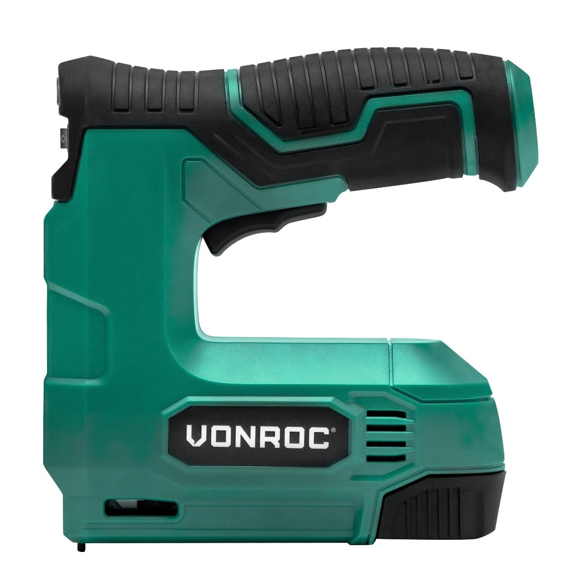 Graffatrice e chiodatrice a batteria VONROC - 900 graffe e 300 chiodi - Ideale per fissare tappeti, fili, battiscopa, rivestimenti di mobili in tessuto o pelle - Graffatrice a batteria da 4V