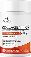 Collagen II C+ - Colágeno Tipo 2, Vitamina C, E e Vitaminas do Complexo B, Longa Duração: 2 Meses de Uso, 60 Cápsulas, Alto Teor, Fortalvit