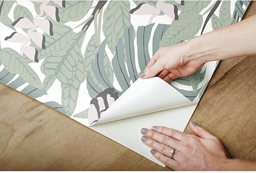 Miniatura 4 de RoomMates RMK11531RL Finlayson - Papel tapiz autoadhesivo verde y amarillo Bunaken