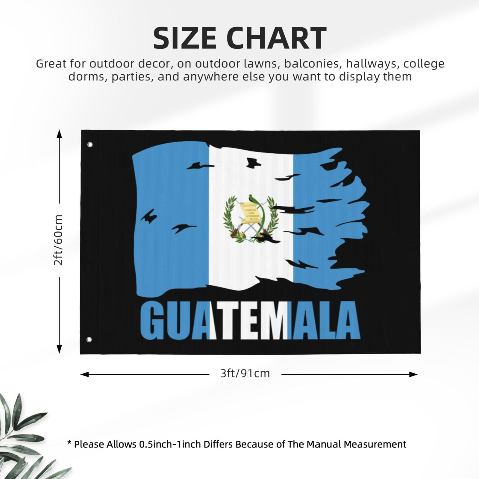 Guatemala Country Flag - 90x150cm (3'x5') Polyester, Vibrant Colors, Indoor/Outdoor Use