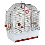 stabile Gitterverdrahtung Ferplast 52018817 Vogelheim VILLA, Komplettausstattung, Maße: 50 x 31 x 63,5 cm, schwarz