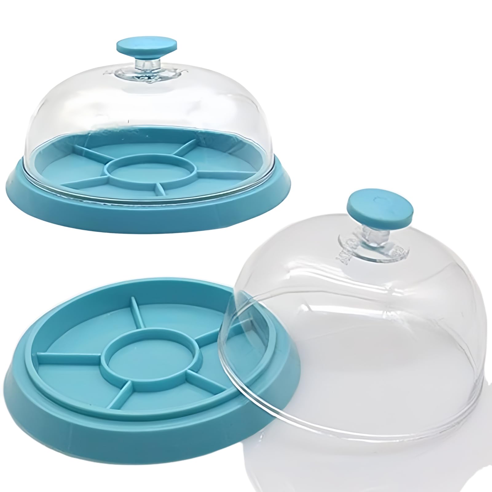 DIRBAK Professional 6 Compartment Watch Movement Holder Tray, Transparent Dust Cover, Watch Storage Box, Repair Tool Organizer