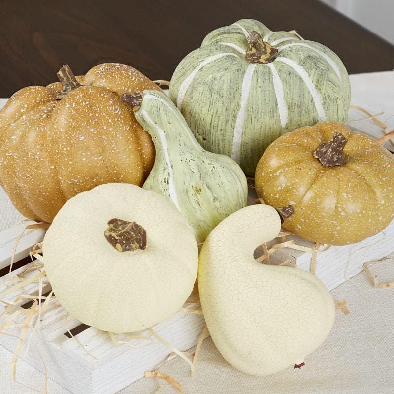 Factory Direct Craft Artificial Mixed Botanical Pumpkins and Gourds for Fall Decorating and Displays