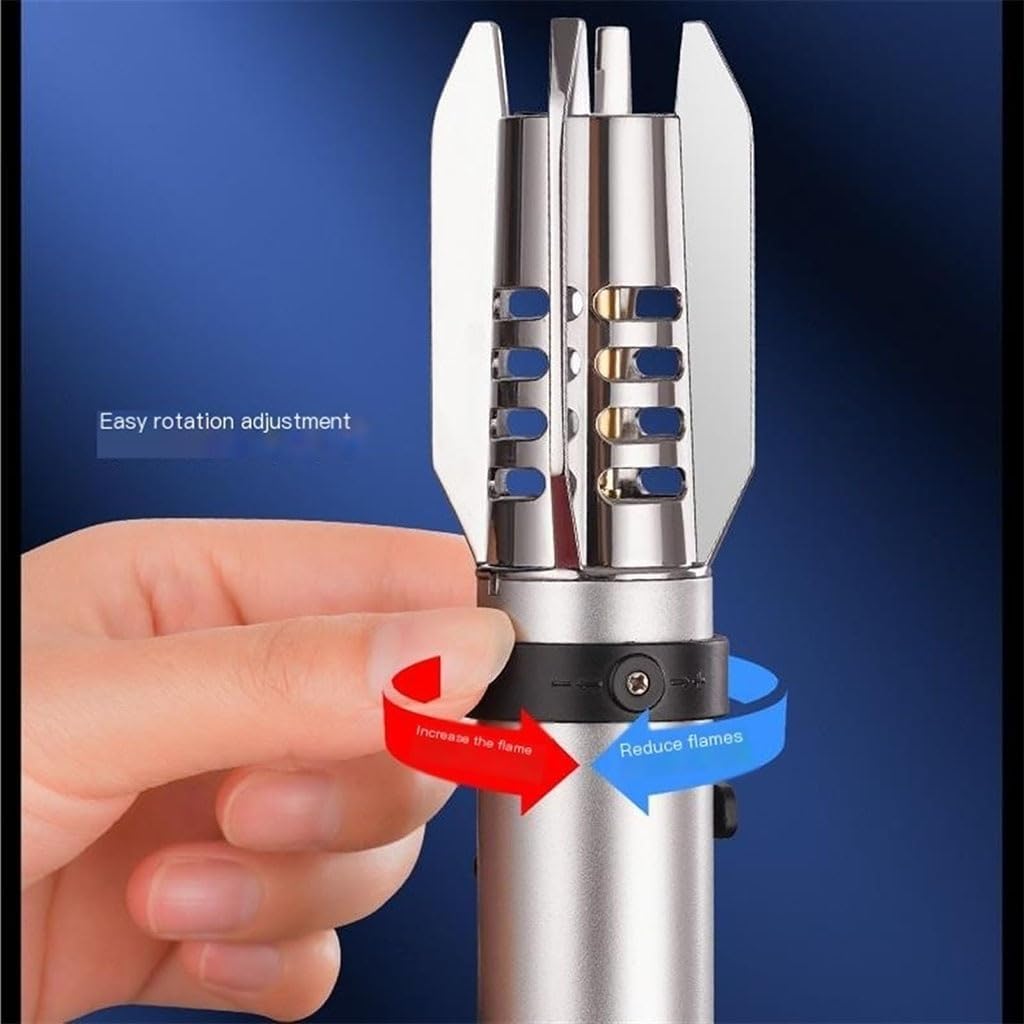 Kitchen Cooking Torch Lighter Refillable Butane Adjustable Red Flame, for Creme Brulee,BBQ and Baking(2pack d)