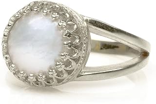 Anemone Versatile Pearl Ring - Intricate Sterling Silver Rings - Everyday Dainty Rings, Engagement Rings, Vintage Jewelry Rings, Birthstone Rings - Handmade Customizable Ring