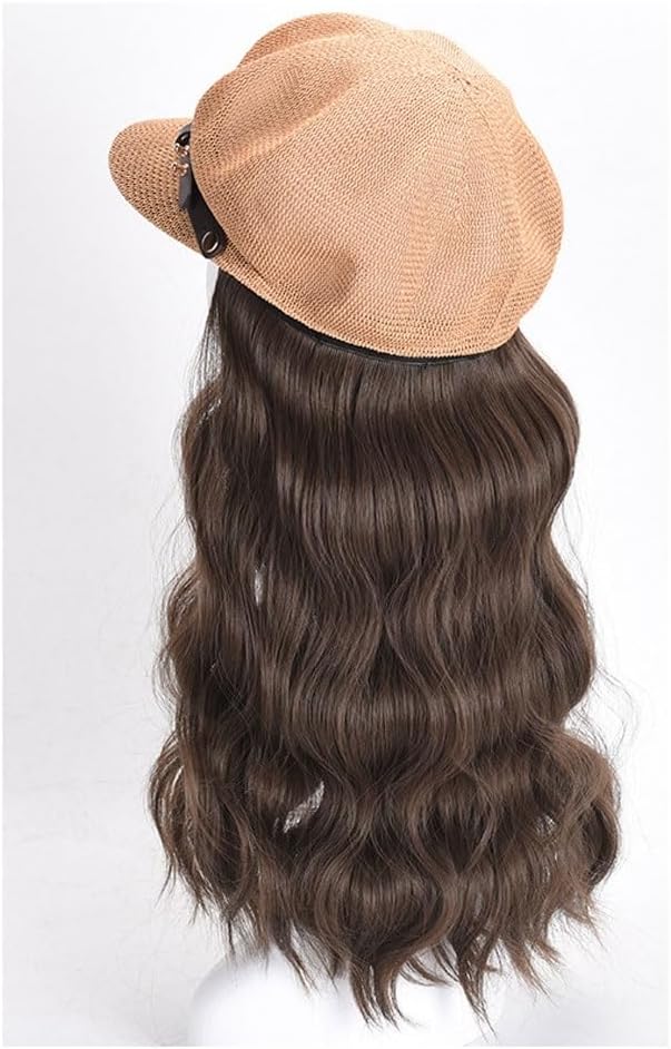 EARSHOT Wig Cap Women's Wig Cap, Wig Cap Octagonal Cap, Wavy Wig Wig Cap, Natural Looking Synthetic Heat-Resistant Fiber Wig, Suitable for Daily Party Use Headband Wig Human Hair (Color : 03)