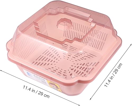 Miniatura 2 de Estante de secado de platos de cocina cubierto, caja de almacenamiento de drenaje, estante de agua, utensilios de drenaje, soporte para botella,