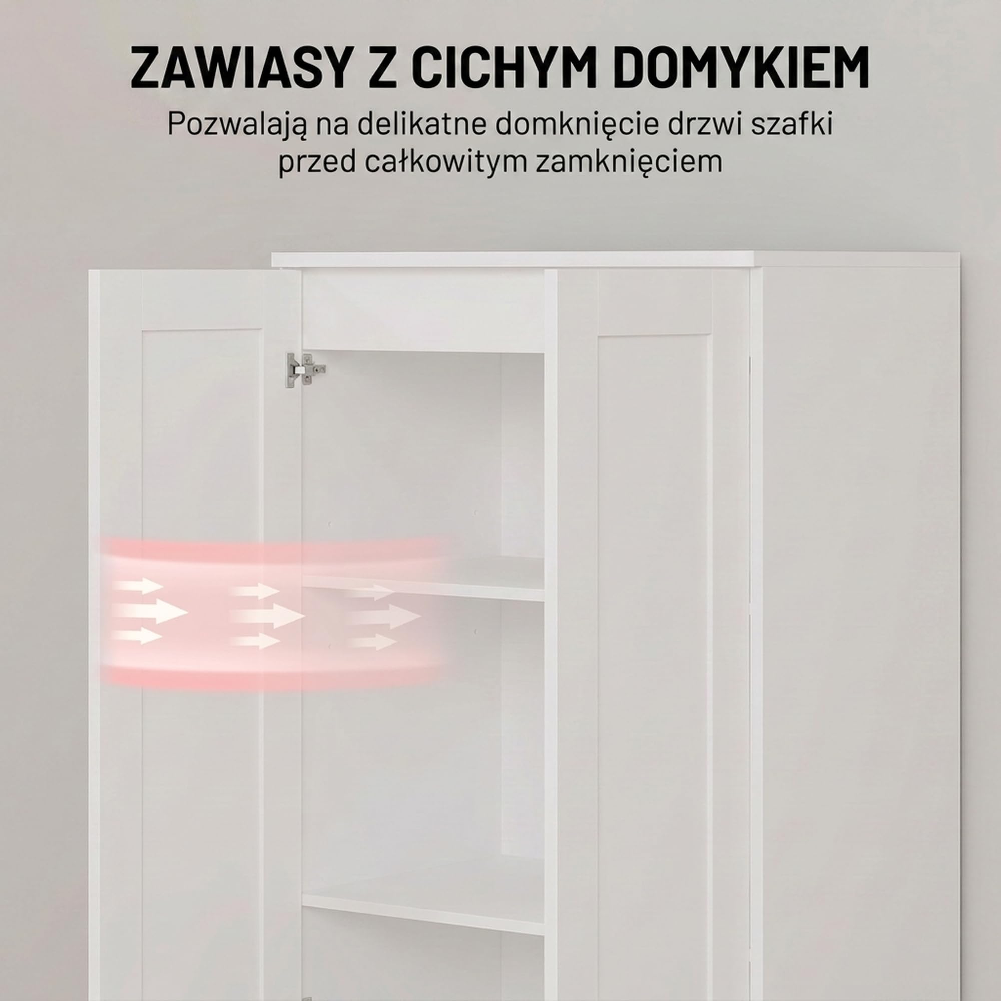 HOMCOM Küchenschrank 175 cm Vorratsschrank mit Soft-Close-Türen Weiß