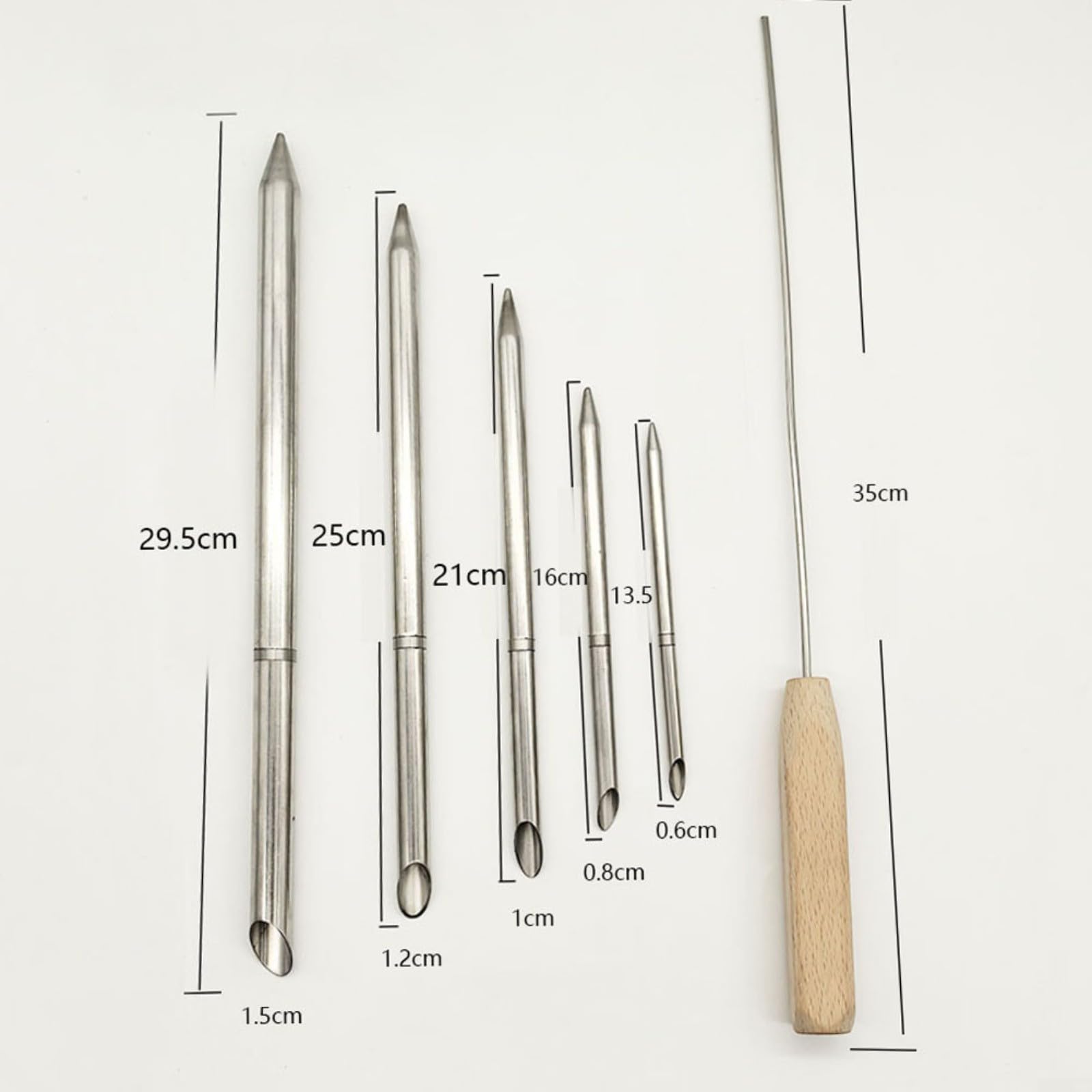 Marine Rope Splicing Tool Set 5 Size Fids Con Asta di Spinta Sartiame Filo Intrecciatura Kit Per Vela Dinema Corda Cava