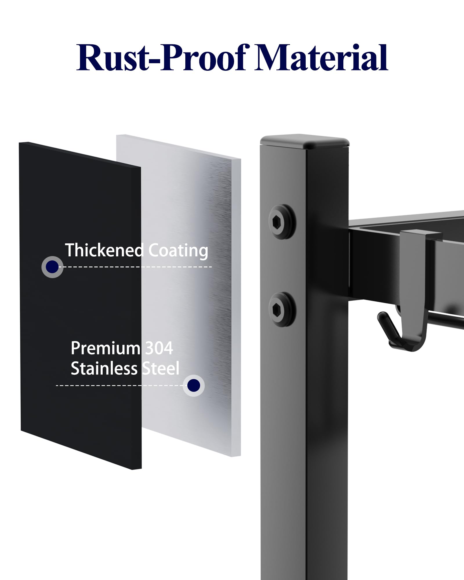 Kitsure - Escurridor de platos para encimera de cocina, para organización y almacenamiento, de acero inoxidable con soporte para cubiertos, 30 a 33.9 x 21.5 pulgadas, negro