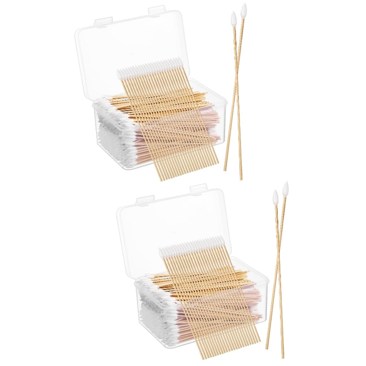 Beaupretty 1000 Piezas bastoncillo de algodón algodon bastoncillos hisopos de oído con punta puntiaguda aplicador de algodón hisopos para limpiar de oídos hisopo de maquillaje de ojos