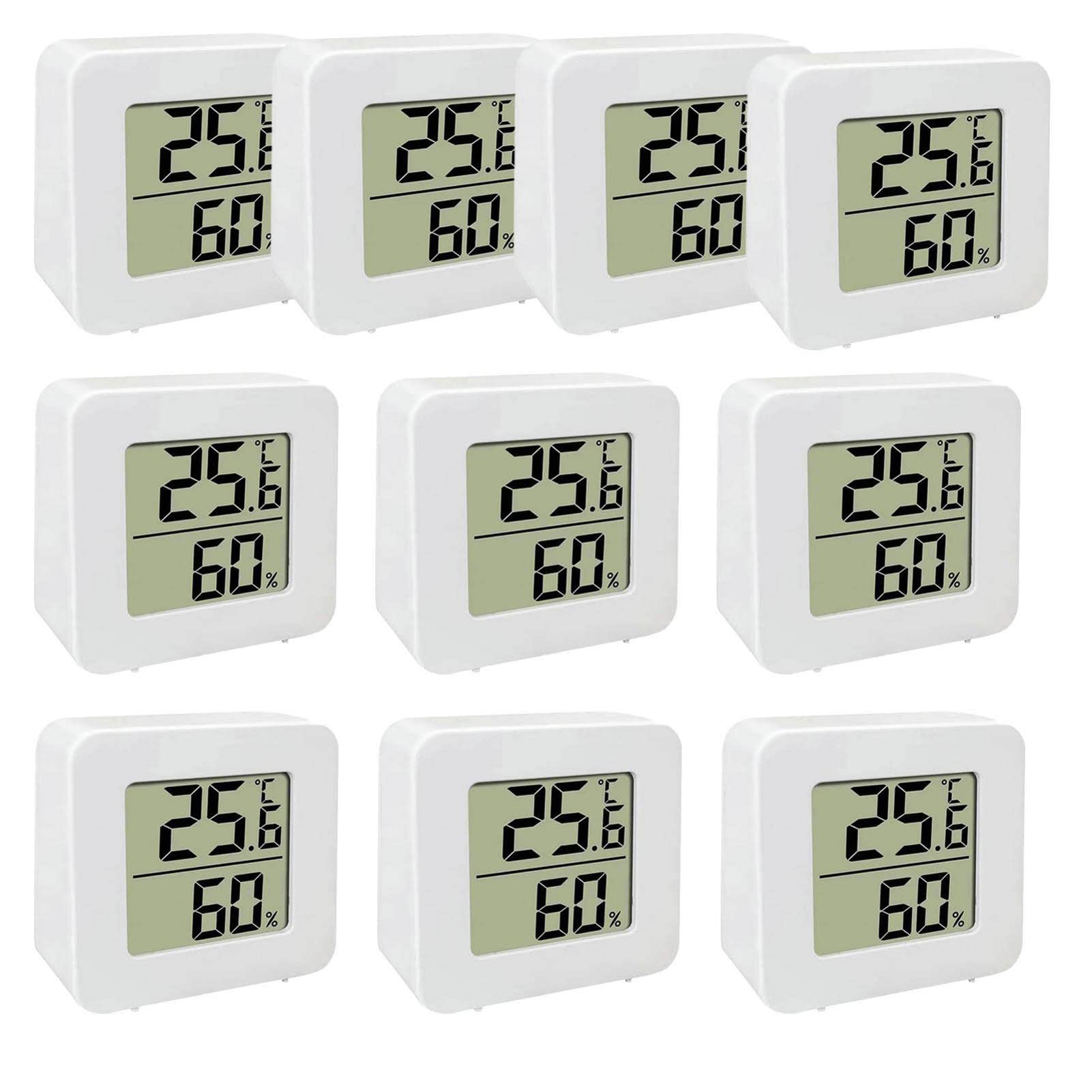 Pomurom LCD Digital Hygrometer Thermometer Indoor Room Hygrometer Indoor Accurate Humidity Gauge Meter, Temperature Humidity Monitor for Bedroom Greenhouse Warehouse Baby Room Cellar Car