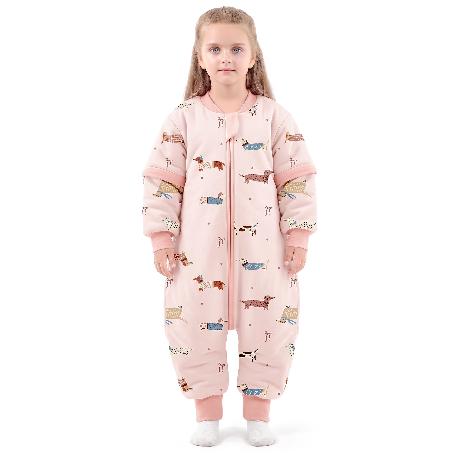 MIKAFEN Long Sleeve 3.5 Tog Baby Sleeping Bag with Legs,18-36 Months