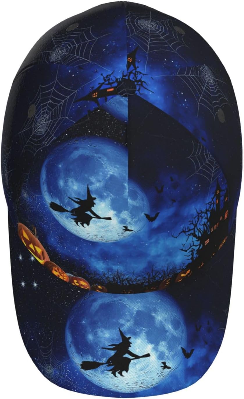 Halloween Hat Cute Gothic Pumpkin Bats Baseball Cap Adjustable Snapback Trucker Hats Caps