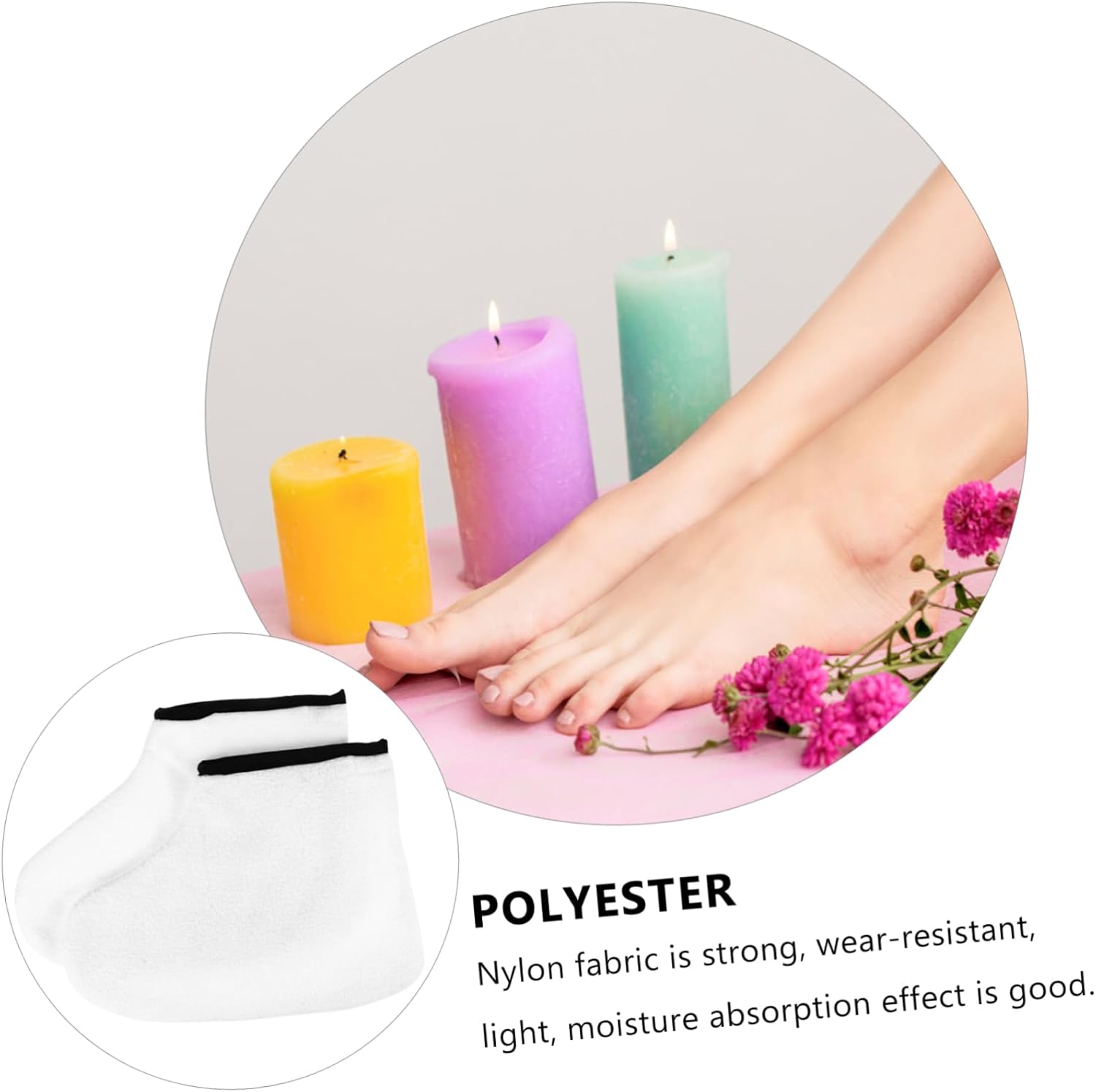 LIOOBO 2 Pairs of Moisturizing Paraffin Wax Gloves and Foot Mitts for - Rejuvenate Dry Skin with Softening Wax Bath Therapy for