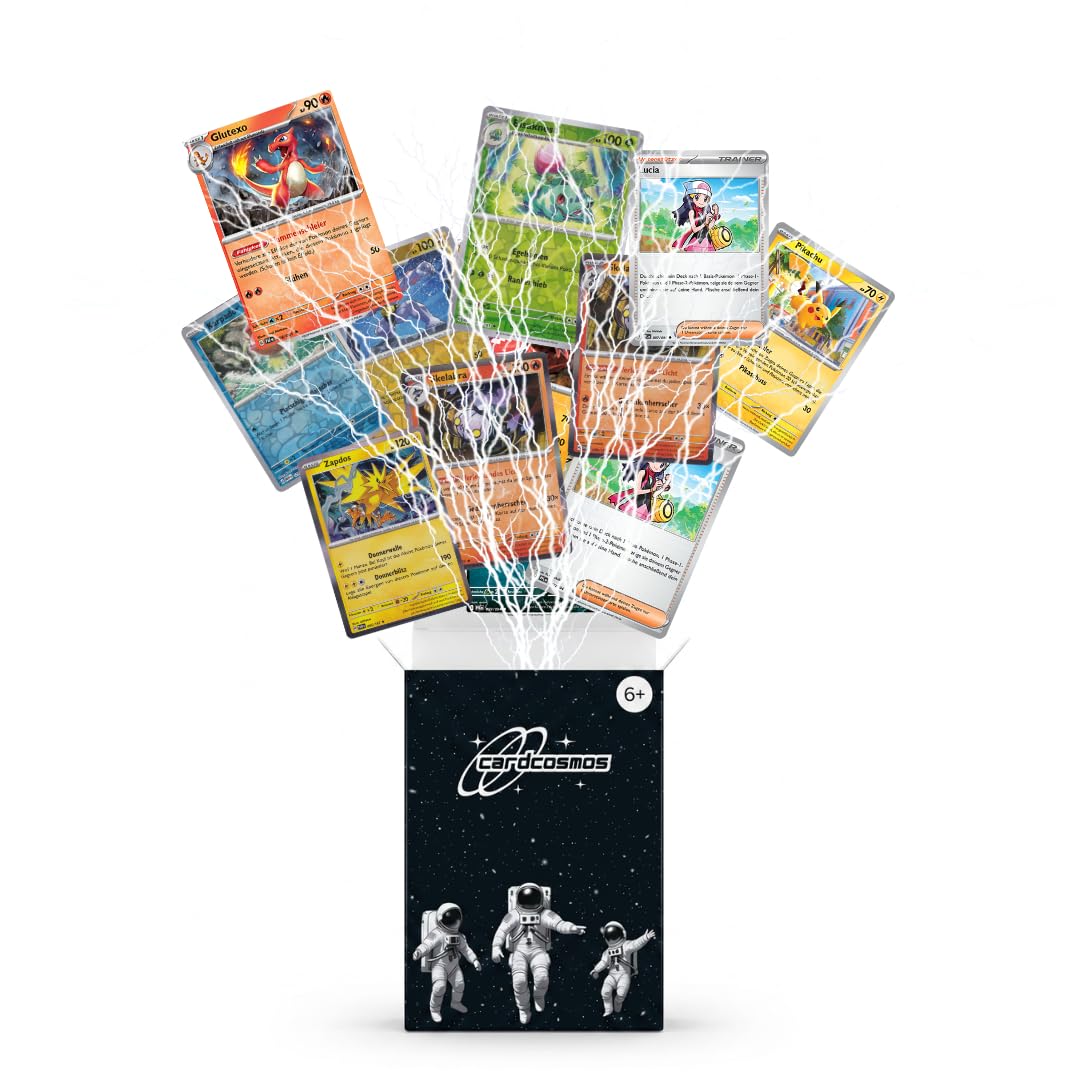 200 Karten Set - Pokemon Karten Deutsch – Originale Pokemon Sammelkarten inkl. 25 Holo/Reverse Holo + 100 Kartenhüllen – TCG Bundle – Sammelkarten Geschenkbox – Geschenk für Kinder & Sammler