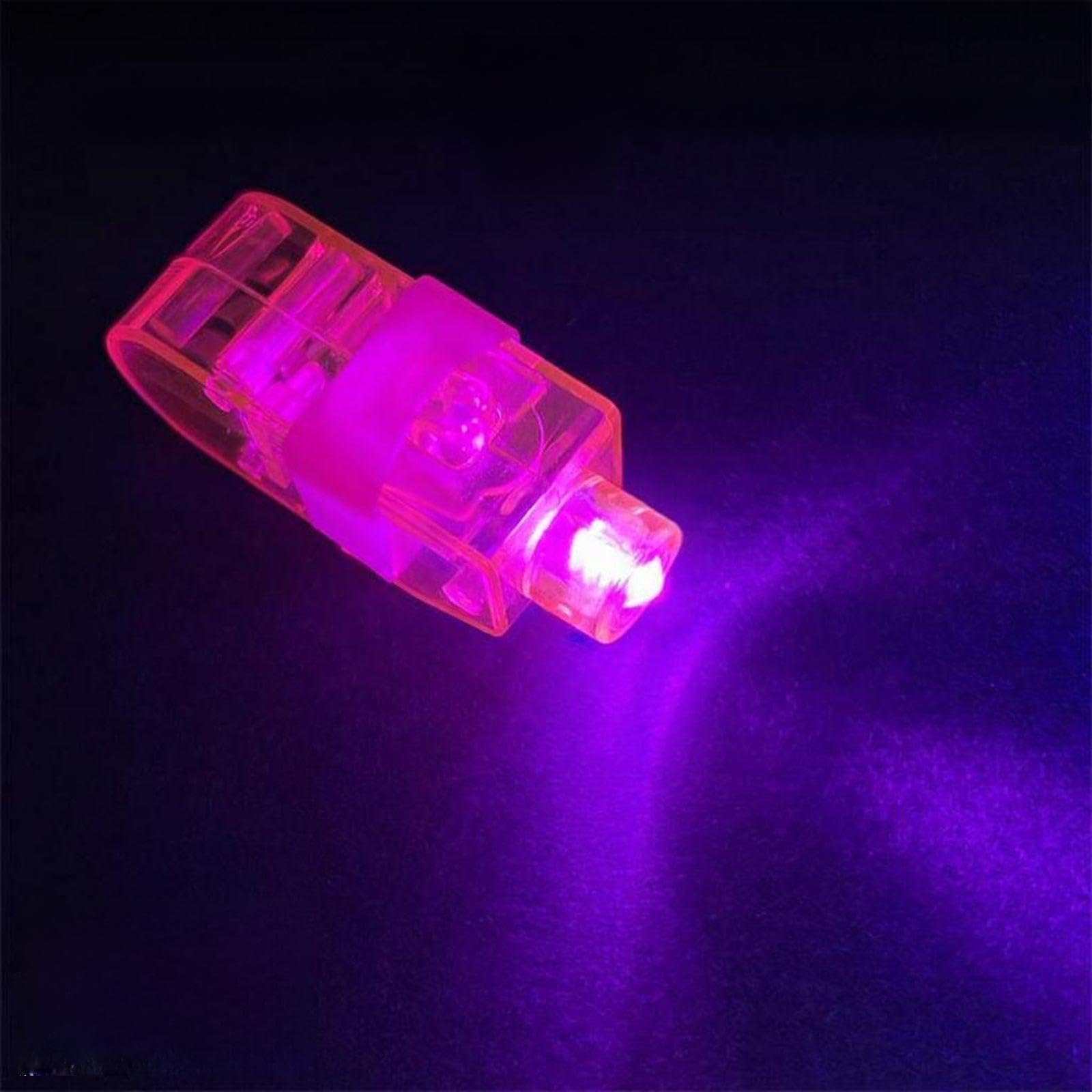 6-Color Light-Emitting Diode Finger Light Rings, Party Atmosphere Props, Random Hues Pink 1Pc-image-25