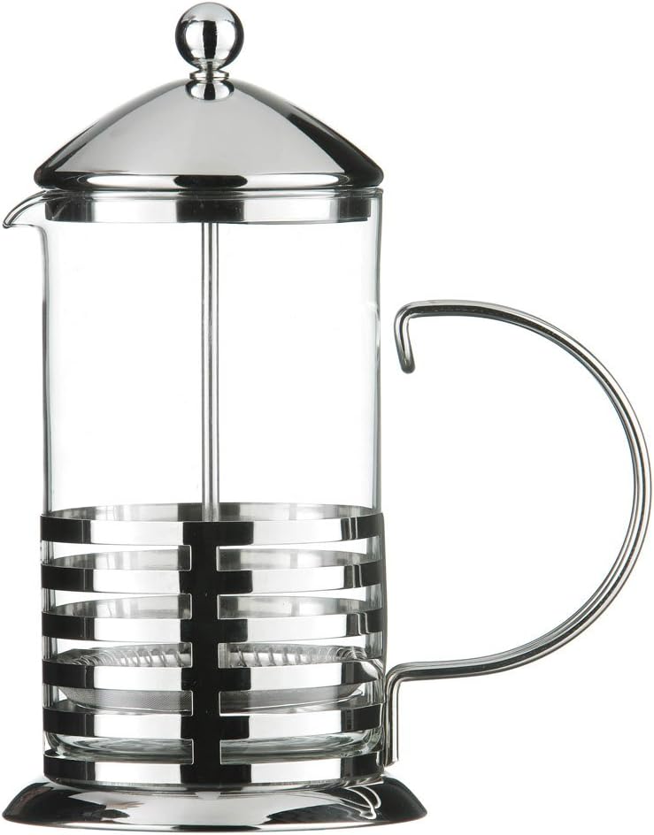 Cafetiere Chrome/Heat Resistant Glass Insert 6 Cup/800ml New Attractive Quality
