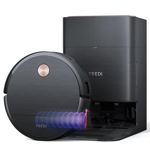 yeedi k650 Robot Vacuum,2000Pa Wi-Fi Robotic Vacuum Cleaner with XXL-Size 800ml Dustbin,130-min Runtime,Compatible with Alexa and Boundary Strips,Ideal for Pet Hair,Carpets,Hard Floors,Self-Charging
