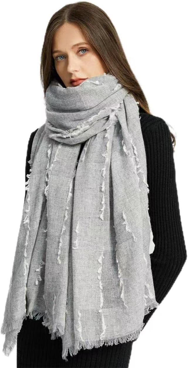 Cashmere Scarf Shawl for Women, Elegant Glitter Evening Wrap, Luxurious Soft Winter Accessory