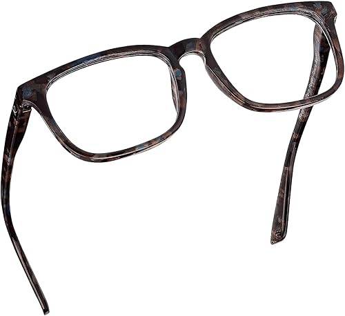 Readerest Gafas de lectura con bloqueo de luz azul (granito, aumento de 2.25), a la moda para hombres y mujeres, antirreflejos, antifatiga ocular,
