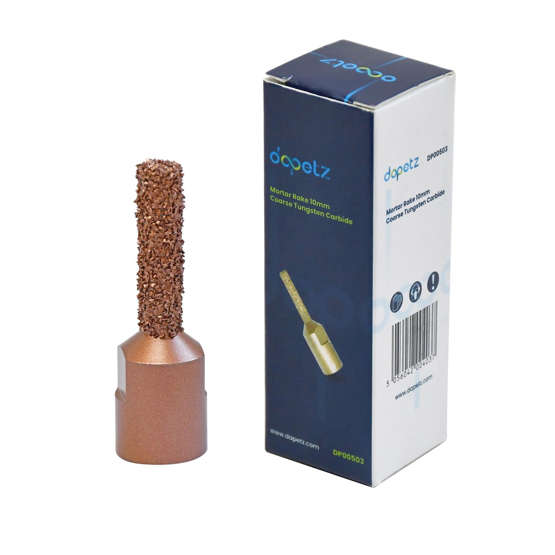 Dapetz ®Mortar Rake 10mm Coarse Tungsten Carbide Removes Mortar Brickwork Stonework M14,for Removing Mortar Between Brickwork and Stonework Prior to re-Pointing.