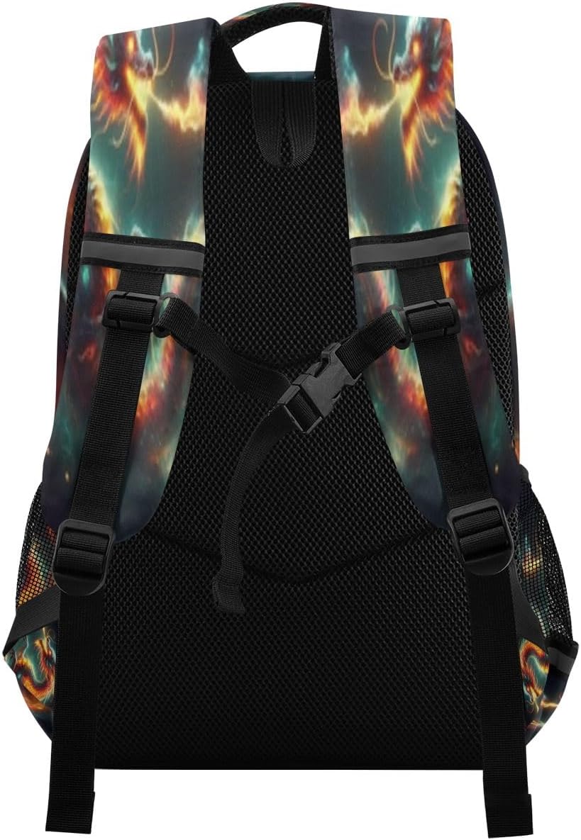 Bolaz Fire Dragon Abstract Backpacks for Kids School Bag Student Backpack Bookbag For Boys Girls Casual Bag - Image 2