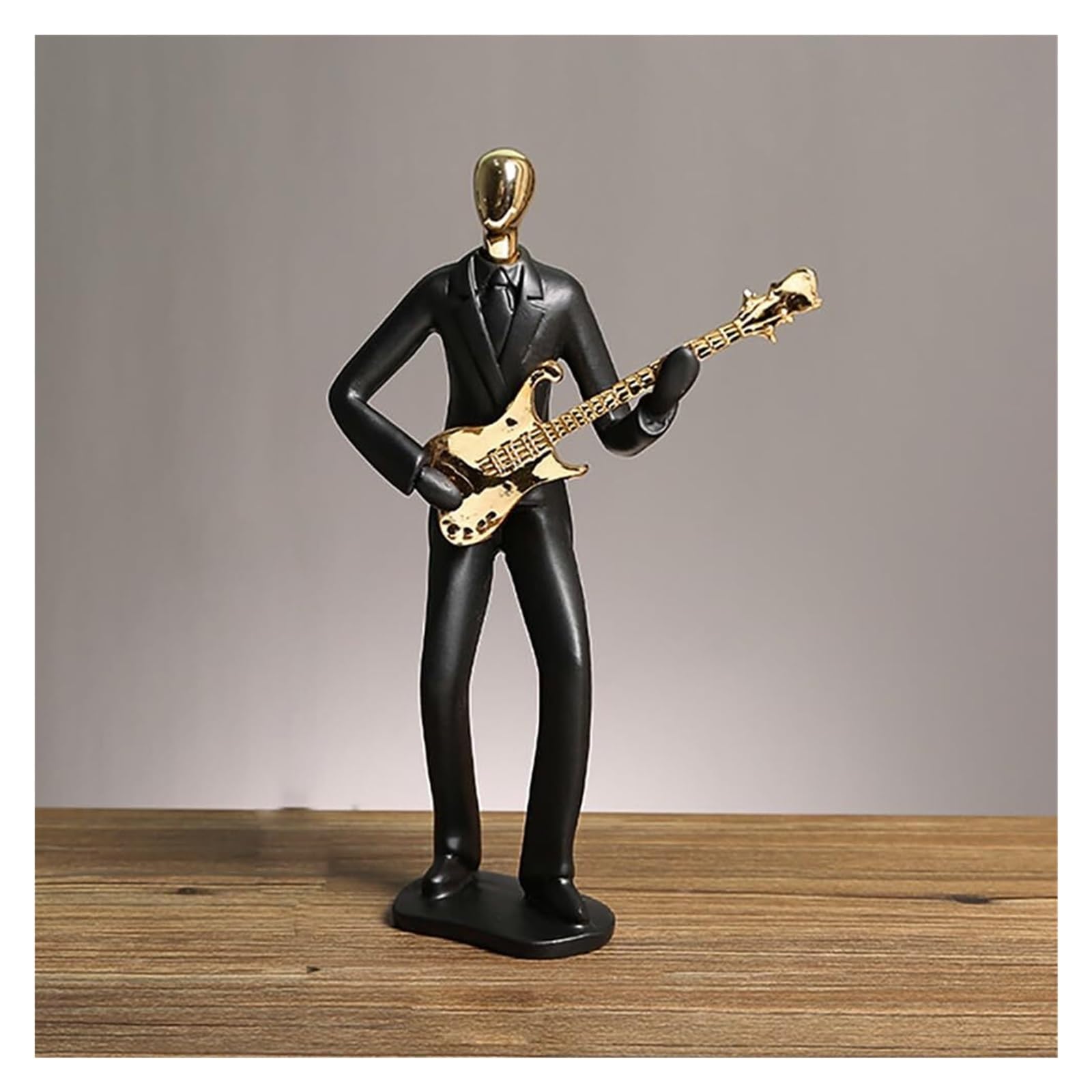 TSKIQQLQ Shelf Decor Music Figurine Decoration Guitarist Singer Statue Sculpture Home Decor Office Decorations For Work(Gold,Guitarist)