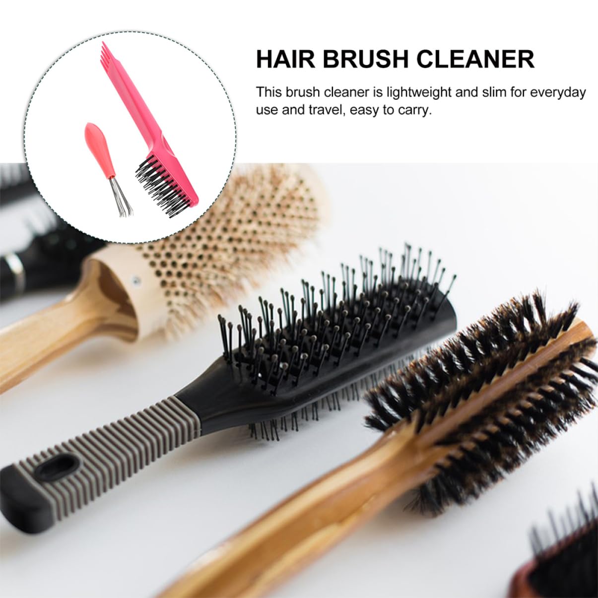 WRITWAA Comprehensive Hair Brush Cleaning Set Comb Hair Brush Cleaner Tool for Home