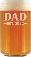 Vista 23 de Custom Dad Est 20XX - New Father Beer Can Pint Glass Gift for First Time Parents - Personalized Bold 16 Oz Glasses