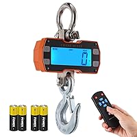 Vista 8 de CGOLDENWALL Báscula Digital de Grúa 2200lb Báscula Colgante con Pantalla Conmutable kg/lb - ideal para Granjas, Caza y Ganado